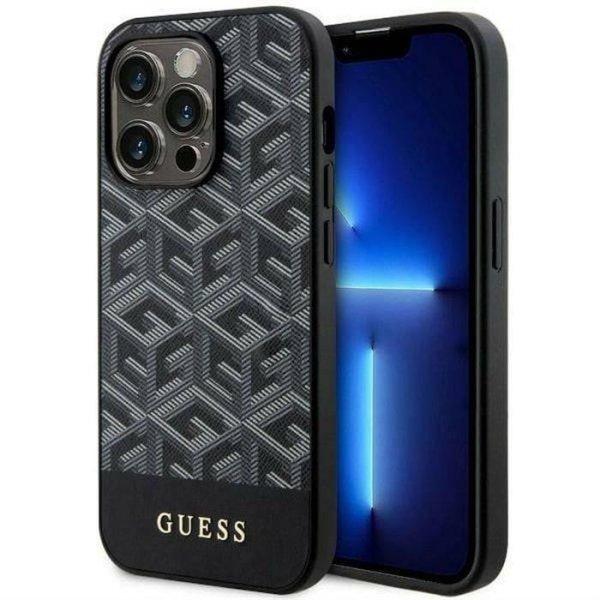 Eredeti előlap tok GUESS GUHMP14XHGCFSEK iPhone 14 PRO MAX készülékhez (MAG
GCUBE / fekete)