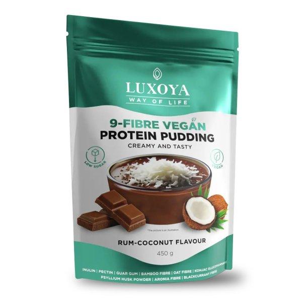 LUXOYA 9-FIBRE VEGAN PROTEIN PUDDING 9 FÉLE NÖVÉNYI ROSTTAL 450 g - Rumos -
Kókuszos csokoládé ízű