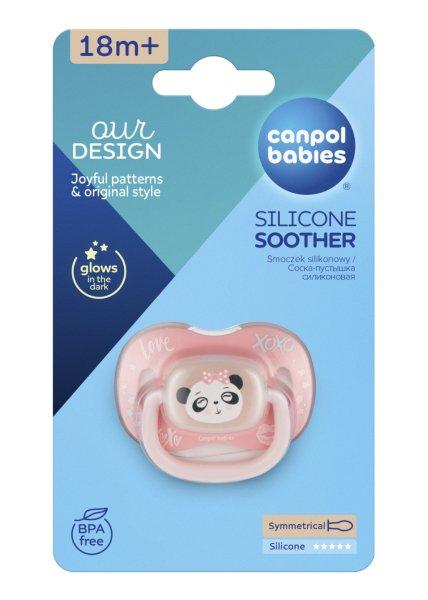 Canpol babies nyugtató szilikon cumi szimmetrikus 18 hó+ panda