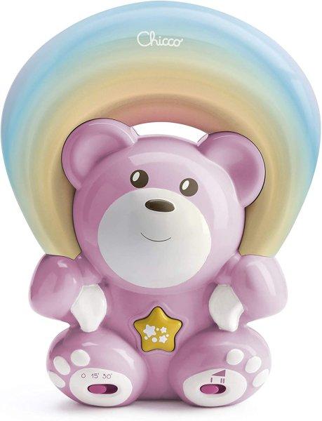 Chicco Rainbow Bear - Szivárvány maci zene-fény projektor 0h + rózsaszín