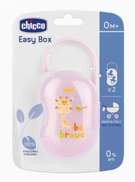 Chicco Easy Box cumitartó doboz 2 cuminak sterilizálható 0h+ rózsaszín