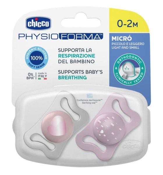 Chicco PhysioForma® Micro éjszakai minicumi 0-2 hó (2 db) - rózsaszín