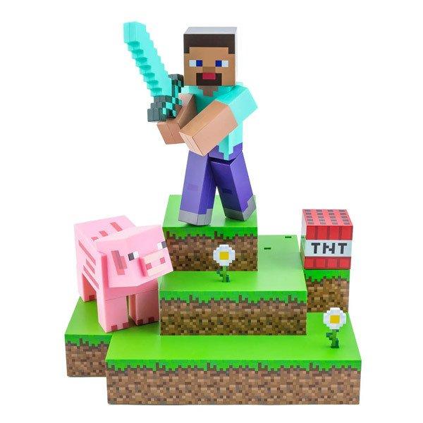 Lampa Steve Diorama Figural (Minecraft)