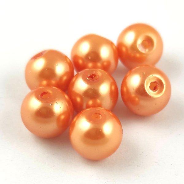 Tekla golyó gyöngy - Peach - 10mm