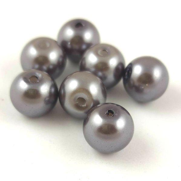 Tekla golyó gyöngy - Dark Gray - 10mm