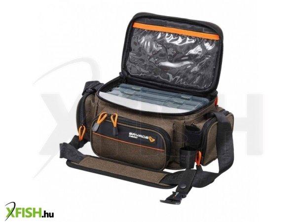 Savage Gear System Box Bag S Pergető Táska 3 Dobozzal 15x36x23cm 5,5 L