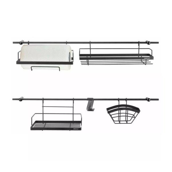Kinghoff fali rendszerező - 16 részes - fekete (KH-1498)