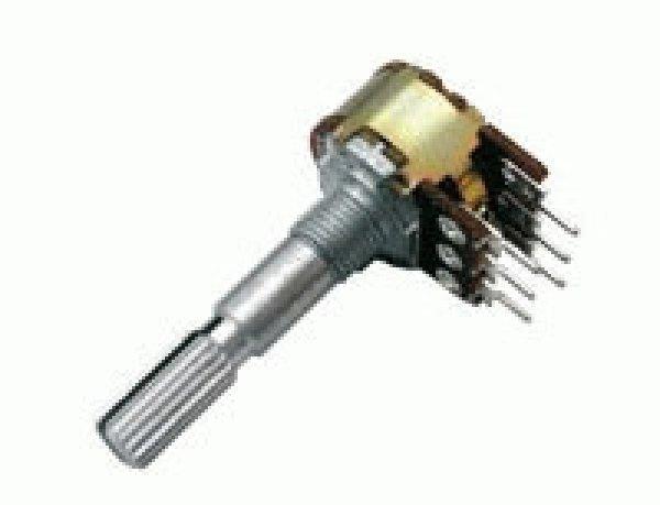 Potentiometer 250K/N stereo 6/30mm