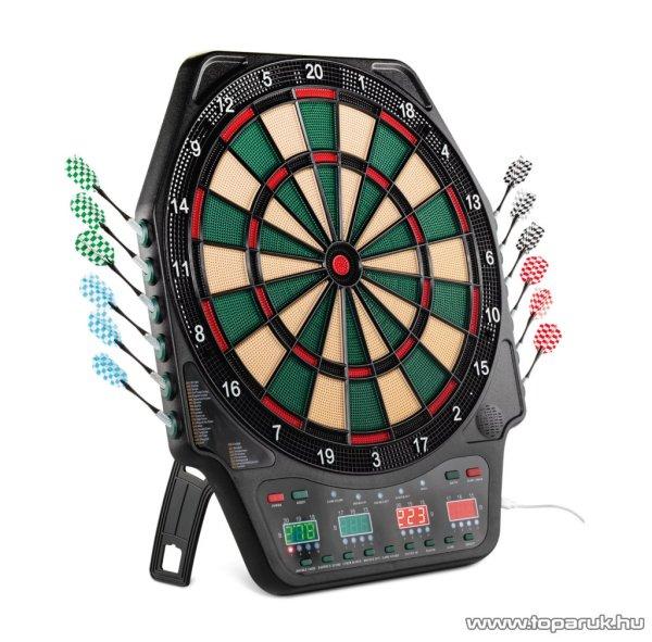 ASPIRA 4x LED kijelzős elektromos darts tábla készlet, 3 x 4 dart szettel
(hálózati adapterrel és póthegyekkel), zöld-sárga színű