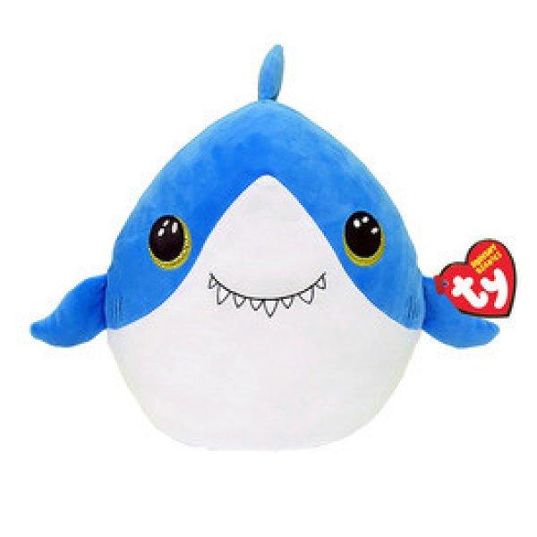 Ty Squishy Beanies párna alakú plüss figura FINSLEY, 22 cm - cápa