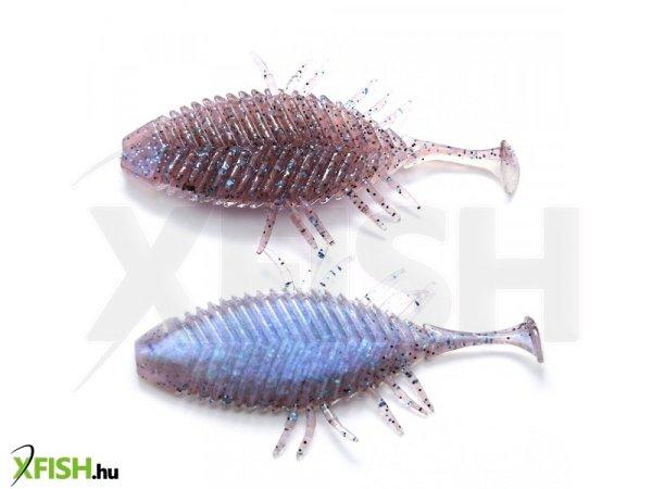 Bull Tackle Lapos Fejű Puha Gumicsali Neon Kék Fehér 75mm 5.4g 4db/csomag