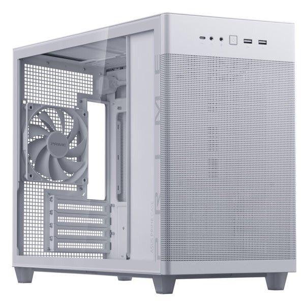 ASUS case AP201 PRIME Mesh Tempered glass, Mini Tower, biela