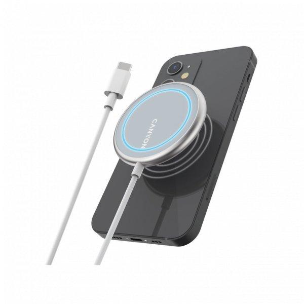 Canyon WS-100 Wireless charging station for iPhone Silver