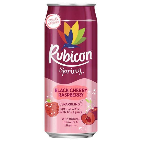 Rubicon Spring Black Cherry-Raspberry cseresznye és málna ízű szénsavas
üdítőital 330ml DRS