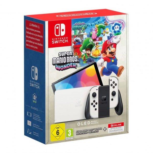 Nintendo Switch OLED + White Super Mario Bros. Wonder + 12hónapos Nintendo
Switch Online előfizetés