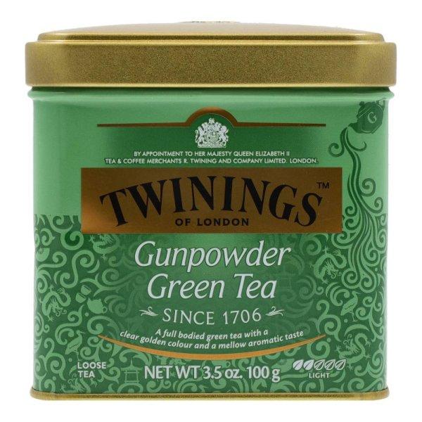 TWININGS GUNPOWDER ZÖLD TEA FÉMDOBOZOS