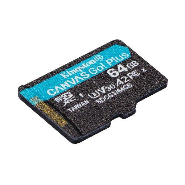 KINGSTON Memóriakártya MicroSDXC 64GB Canvas Go Plus 170R A2 U3 V30 Adapter
nélkül