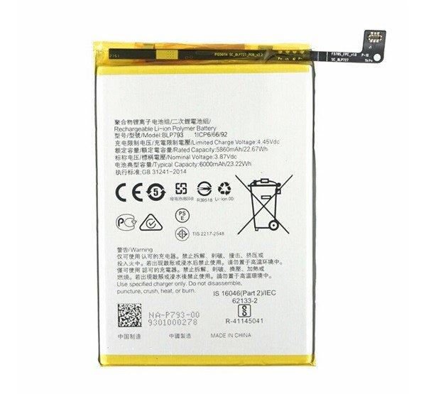 Akku 6000mAh LI-Polymer (BLP793 kompatibilis) Realme C3, C21, C11 2021