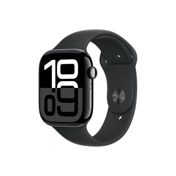 Apple Watch S10 Cellular 46mm Jet Black Alu Case with Black Sport Band M/L