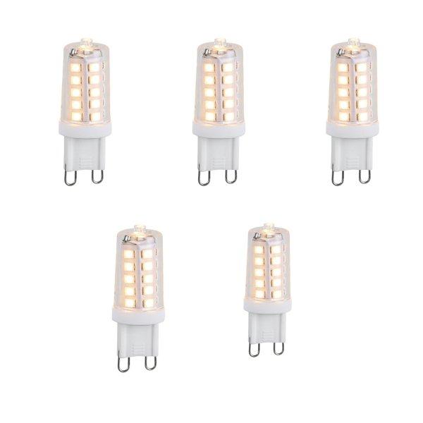 Set van 5 G9 dimbare LED lampen 3.2W 250 lm 2200K