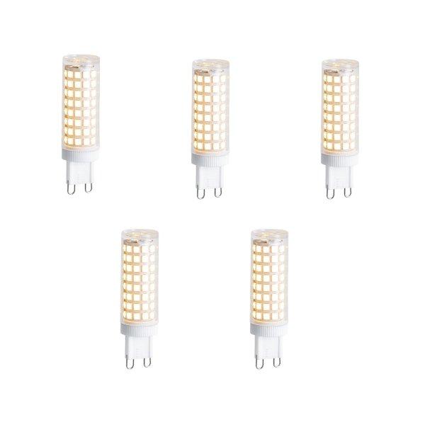 Set van 5 G9 dimbare LED lampen 5.5W 500 lm 3000K