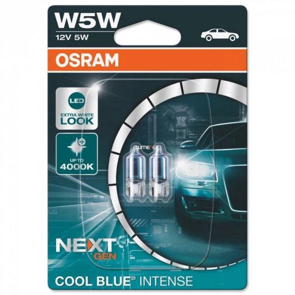 Osram, IZZÓ 12V 5W KÉK W5W PÁR COOL BLUE NEXT GEN