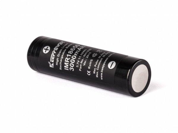 KeepPower 18650 3.7V 3000mAh 20A védett Li-ion nagy áramú akkumulátor