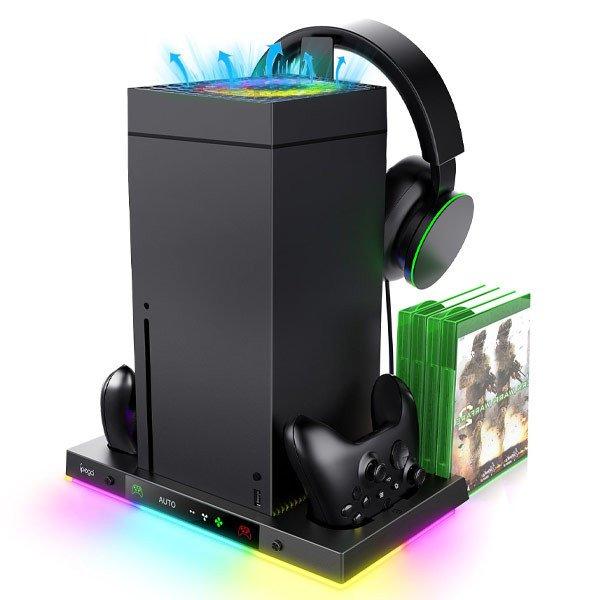 iPega XBX024S Multifunkčný nabíjací stojan s RGB a chladením pre Xbox
Series X