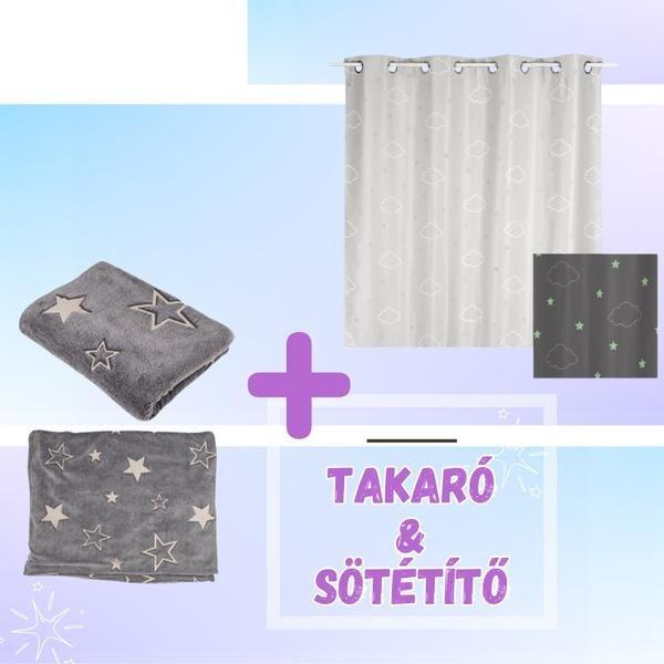 Sötétben világító takaró csillagokkal + Sötétben világító függöny
STSF1