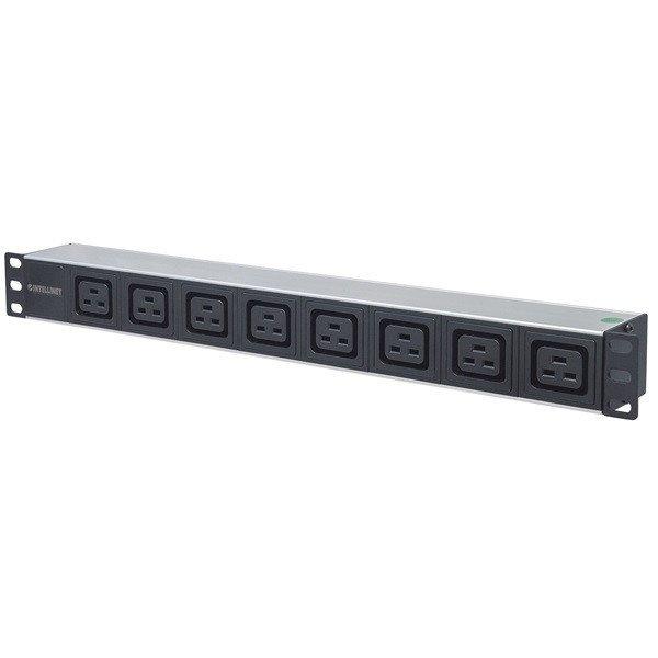 Manhattan elosztó - 19" 1U Rackmount elosztó, 8db C19 aljzat, 2m
eltávolítható kábel, ki-be kapcsológomb