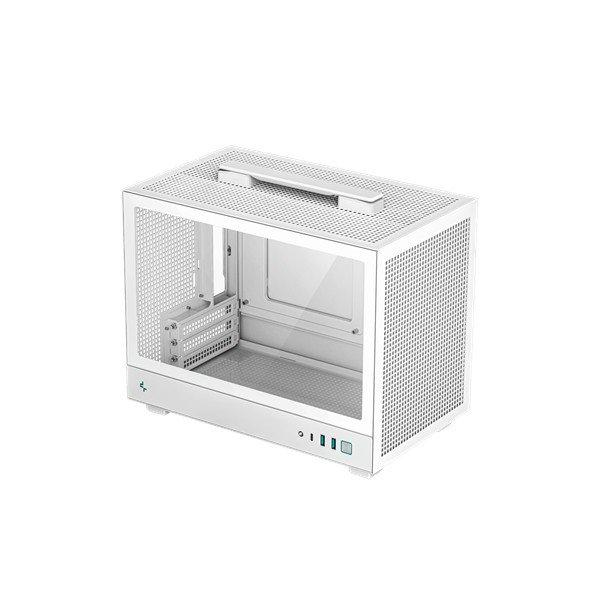 DeepCool Számítógépház - CH160 WH (fekete, Mini-ITX, 2xUSB3.0, Type-C,
fehér)