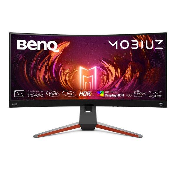 BenQ Monitor 34" - EX3410R (Ívelt, VA, 21:9, 3440x1440, 1ms, 300cd/m2,
2xHDMI, 3xUSB-A, DP, HDR10, 144Hz)