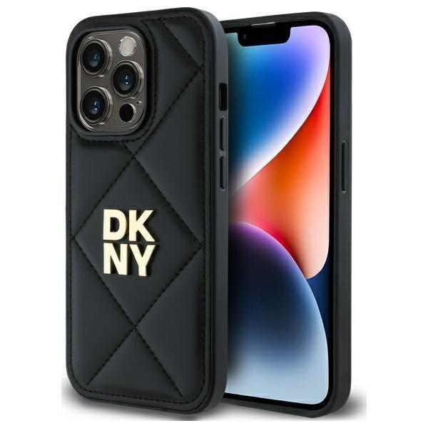 DKNY DKHCP14XPQDSLK Quilted Stack Logo tok iPhone 14 Pro Max - fekete