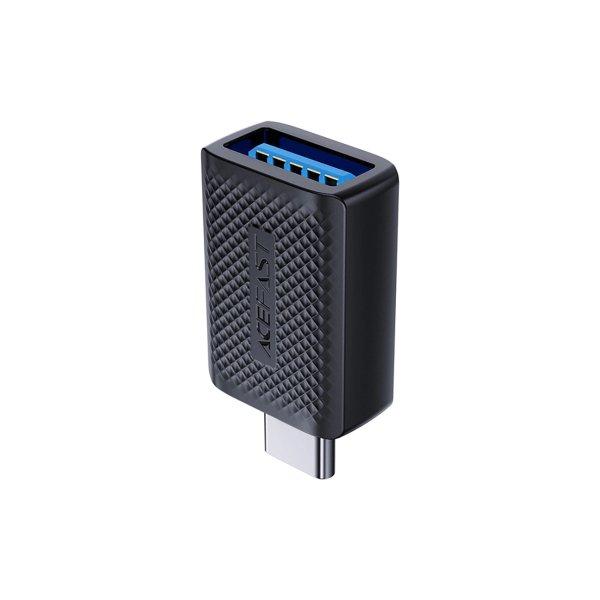 Acefast J1 Type-C - USB-A adapter 5Gb/s - fekete