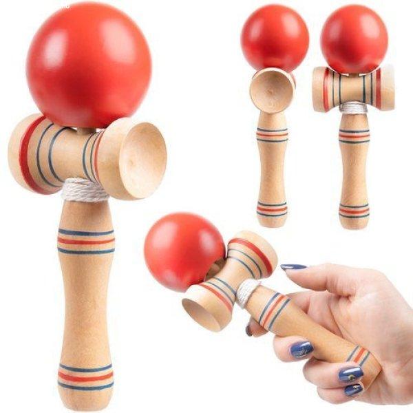 Fából készült készségfejlesztő
játék (kendama) - csíkos (BBJ)