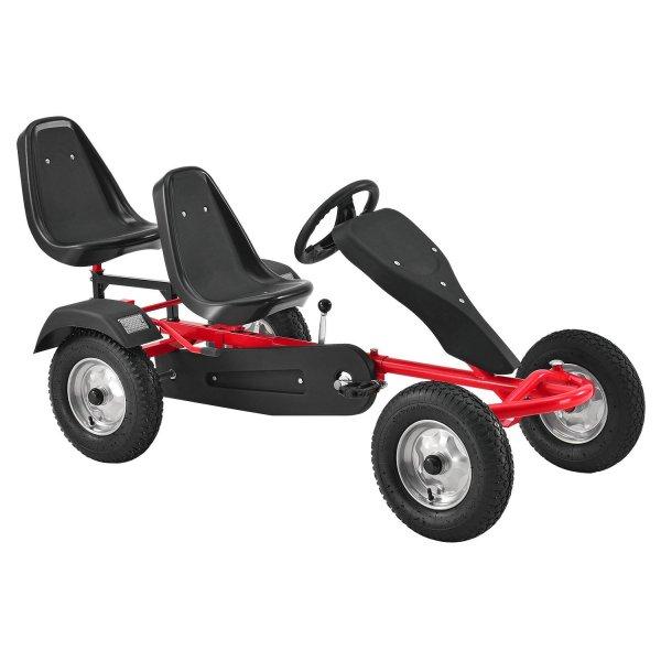 Kétszemélyes gokart autó, piros