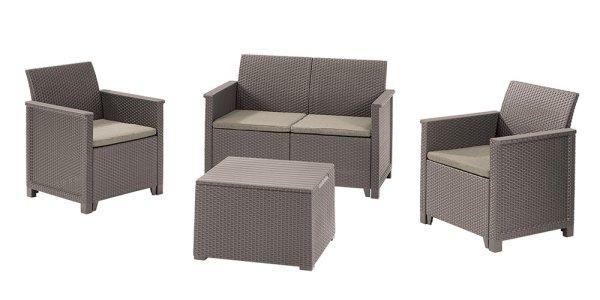 Emma 2 seaters sofa set - cappuccino