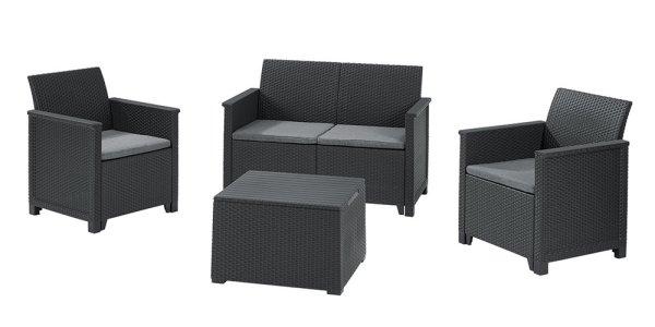 Emma 2 seaters sofa  szett - grafit