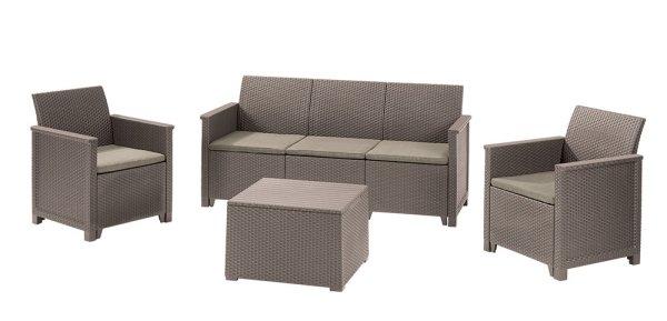 Emma 3 seaters sofa set - cappuccino