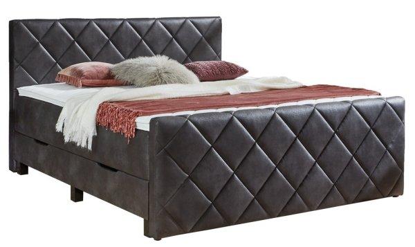 Kontinentális ágy BOXSPRING CHESTER BX2200 180x200 cm - antracit