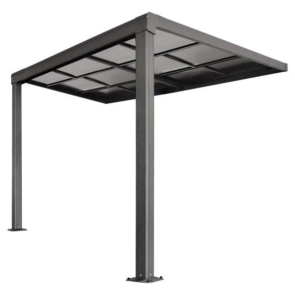 Pergola Jakarta 3x3m polikarbonáttal, sötétszürke