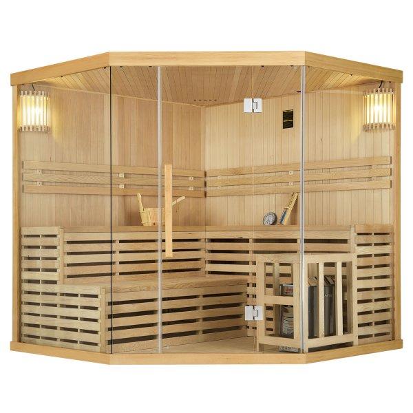 Tradičná saunová kabína / fínska sauna Espoo200 Premium - 200 x 200 cm 8 kW