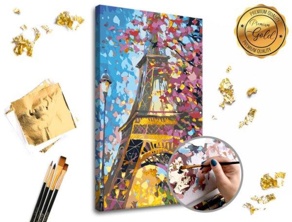 Festés számok szerint PREMIUM GOLD - Eiffel Tower  (kifestő)