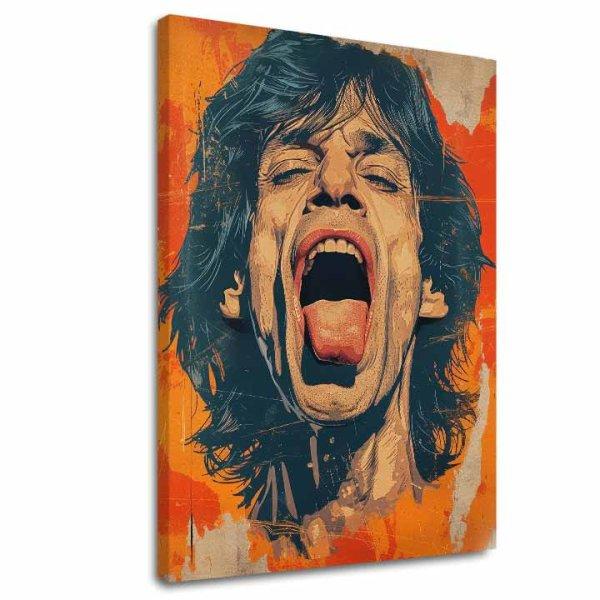 Kép MICK JAGGER - A szikla ereje | 100% eredeti akril festett kép