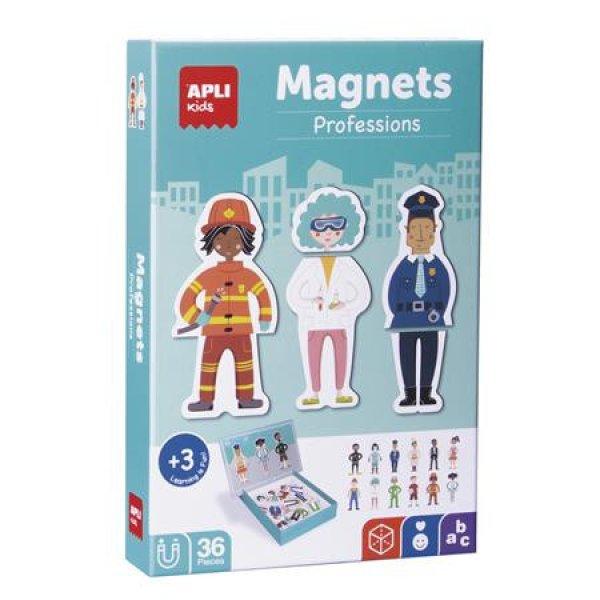 Mágneses készségfejlesztő készlet, 36 db, APLI Kids "Magnets",
szakmák