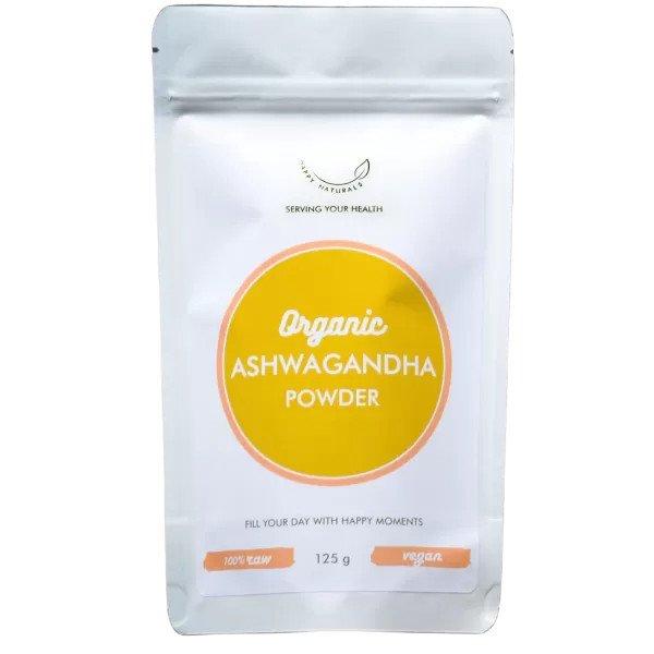 Happy Naturals organic ashwagandha por 125 g