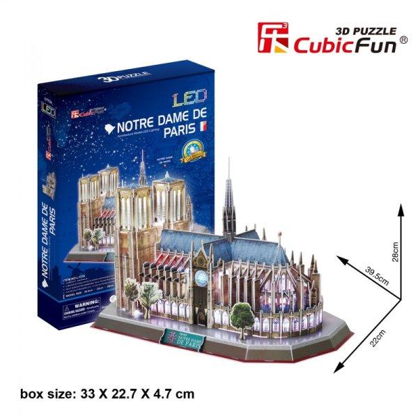 3d LED világítós puzzle: párizsi Notre Dame Cubicfun 3D épület makettek
Cubic Fun