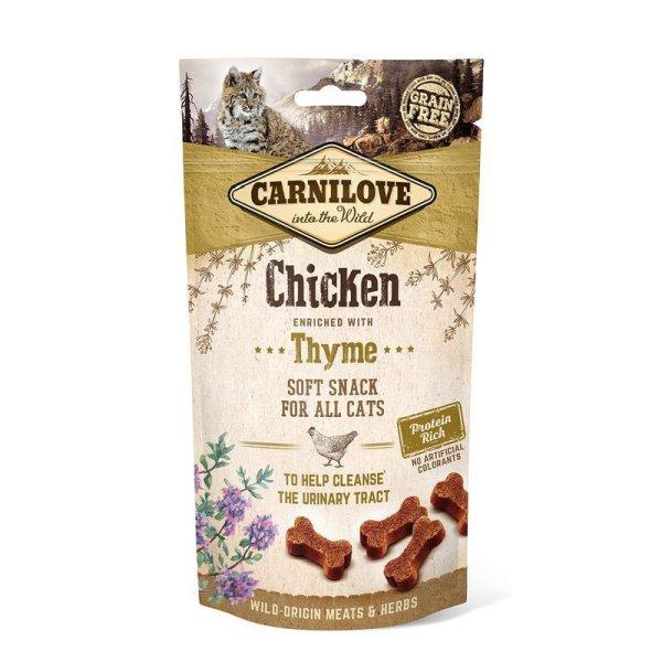 Carnilove Cat Semi Moist Snack Chicken Enriched & Thyme- Csirke Hússal és
Kakukkfűvel 50g