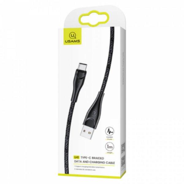 Usams U41 Type-C Braided Data and Charging Cable 1m Black