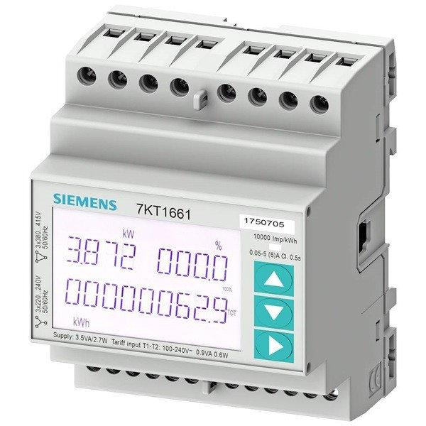 Siemens 7KT1662 SENTRON 7KT PAC1600 LCD 230 V Modbus RTU + MID/kalapsínre
fogyasztásmérő